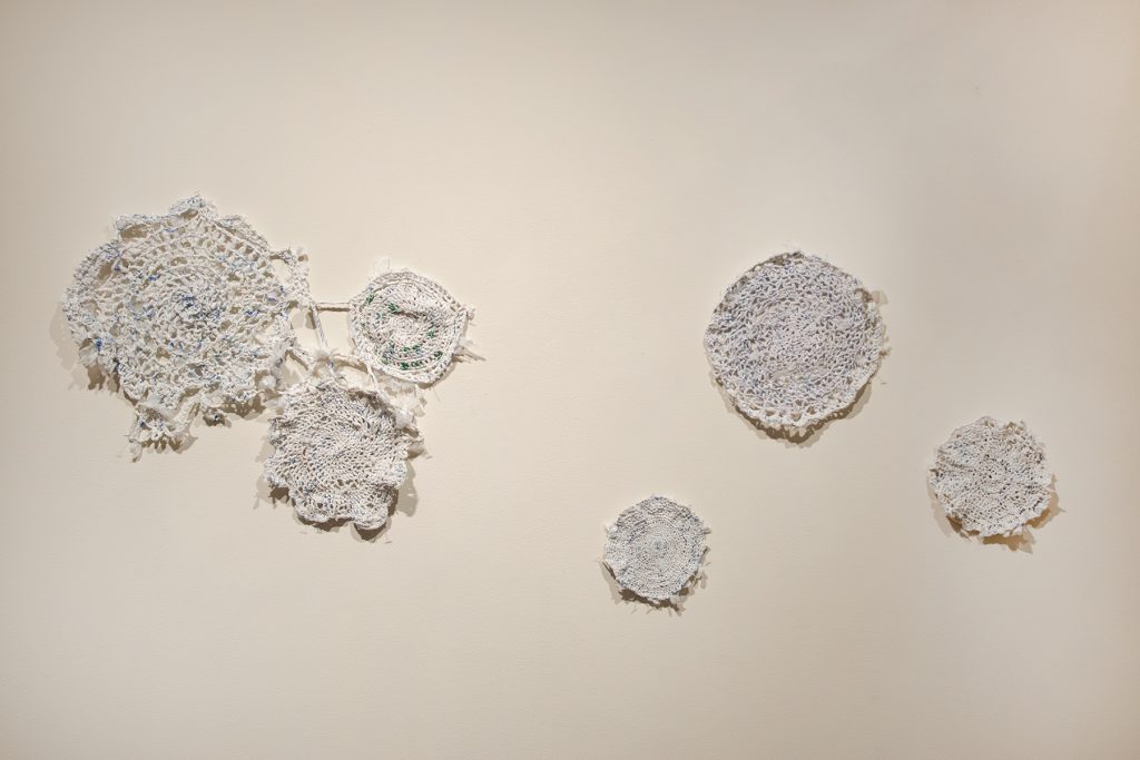 What Remains, Adah Bennion, crocheted plastic Walmart bags