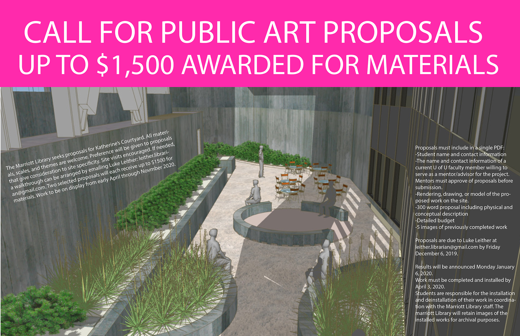 Call for Public Art Proposals Marriott Library