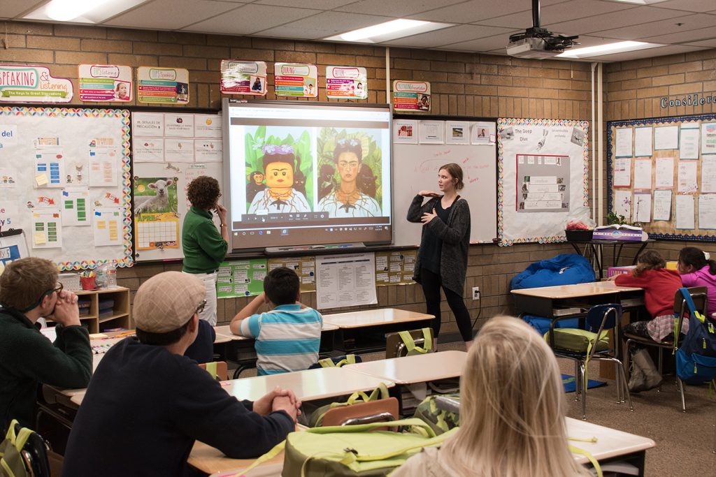 Art in the Community class at Mary W. Jackson Elementary School