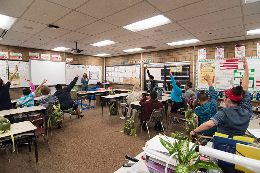 Art in the Community class at Mary W. Jackson Elementary School