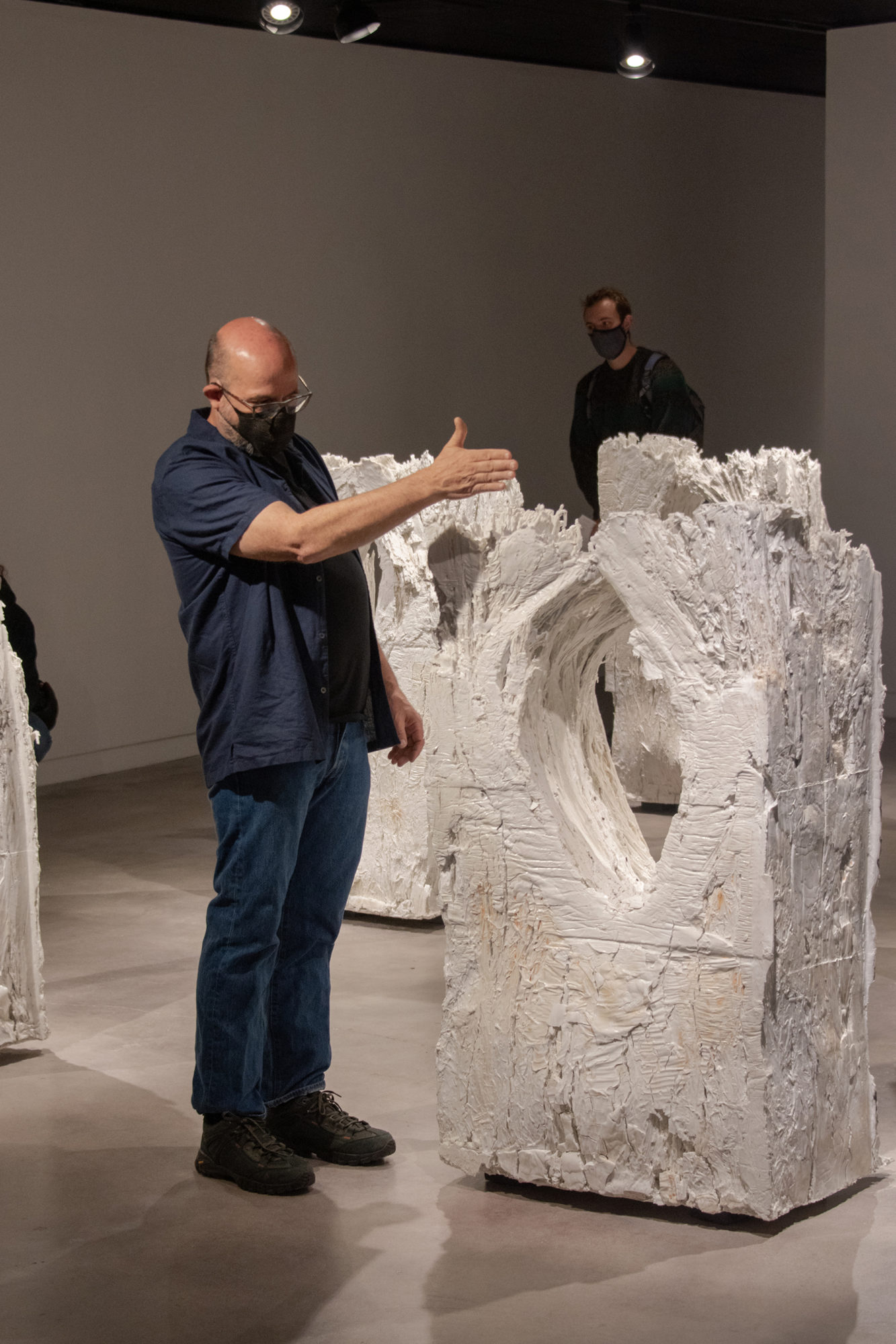 Visiting Artist Brad Taylor with Ceramics students at Utah Museum of Contemporary Art, September 2020