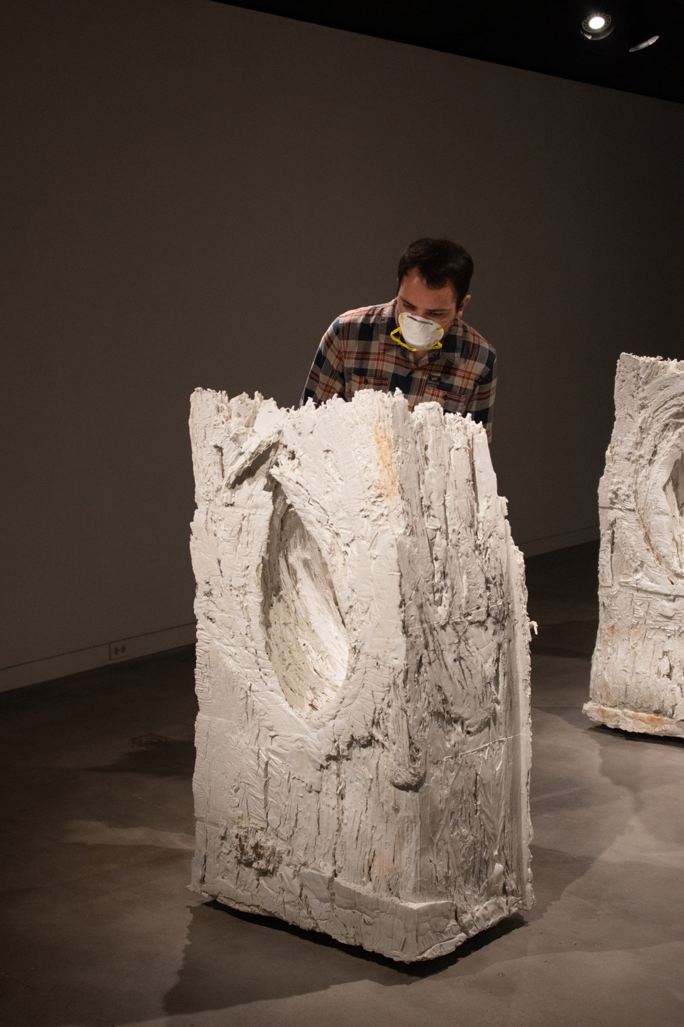 Visiting Artist Brad Taylor with Ceramics students at Utah Museum of Contemporary Art, September 2020