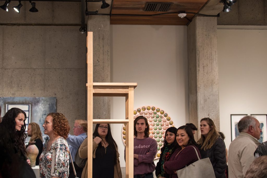 Annual Student Exhibition, 2018: Opening Reception; artwork by Nate Francis