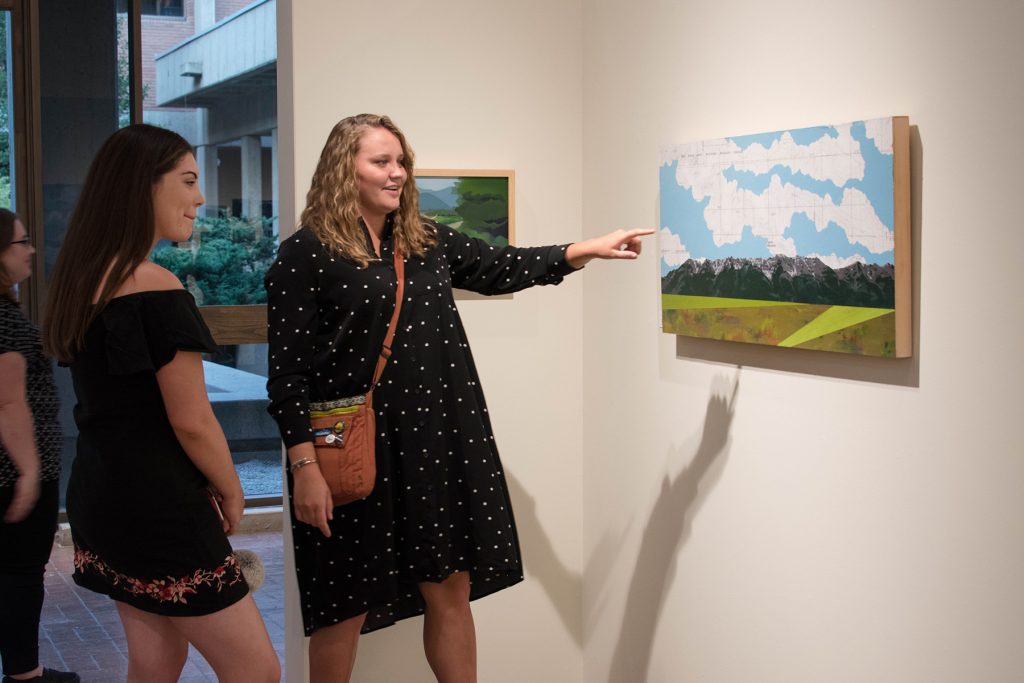 Open Sky: Taft-Nicholson Residency Exhibition, Gittins Gallery, September 2017; artwork: Sarah Peterson