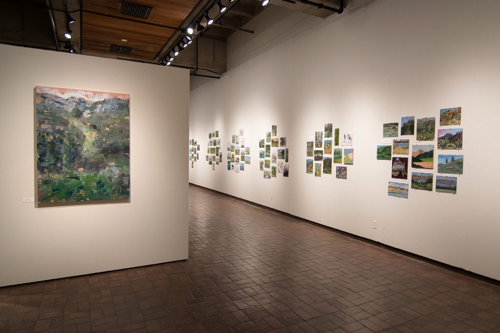Open Sky: Taft-Nicholson Residency Exhibition, Gittins Gallery, September 2017; artwork: Mitchell Lee (left foreground)