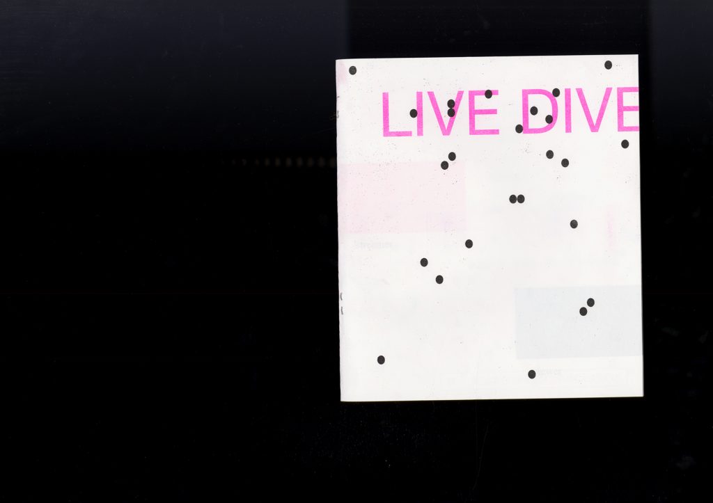 Live Dive, Ruby Barrett, 2020, Risograph / Saddle Stitch